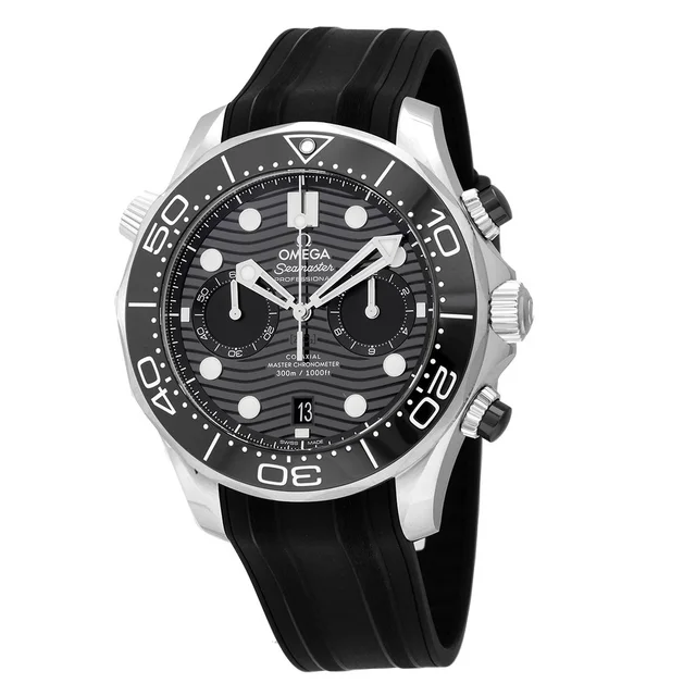 Omega Seamaster 300 Master Co-Axial Chronograph Black Dial Mens Watch 210.32.44.51.01.001 in black Ceramic from Jomashop.com