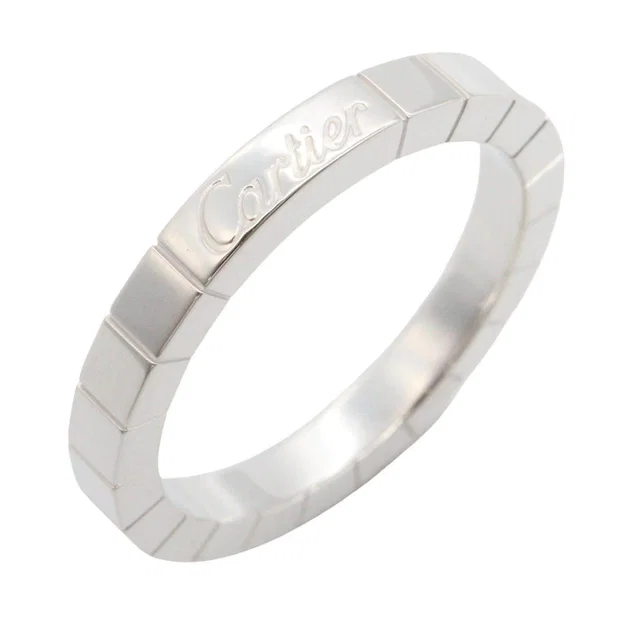 Cartier Lanieres Au750 White Gold Ring Size 15 in White from LuxUness