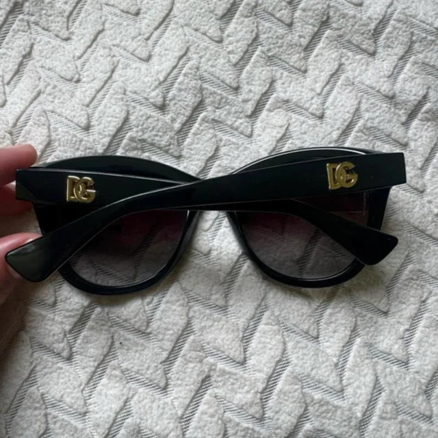 Dolce & Gabbana Women's Cat eye Sunglasses - Black in black from Depop, photo 1 of 1