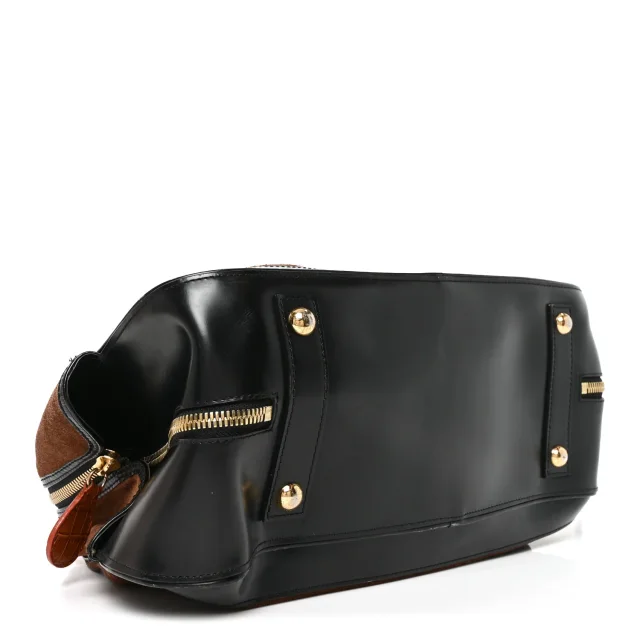 Louis Vuitton Stamped Alligator Embossed Havane Bowler PM Brun in Suede from FASHIONPHILE, photo 4 of 9