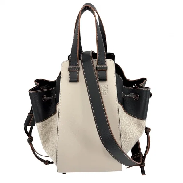 Loewe 2-Way Anagram Hammock Shoulder Crossbody Tote Bag Drawstring Leather in Leather from The Reluxe