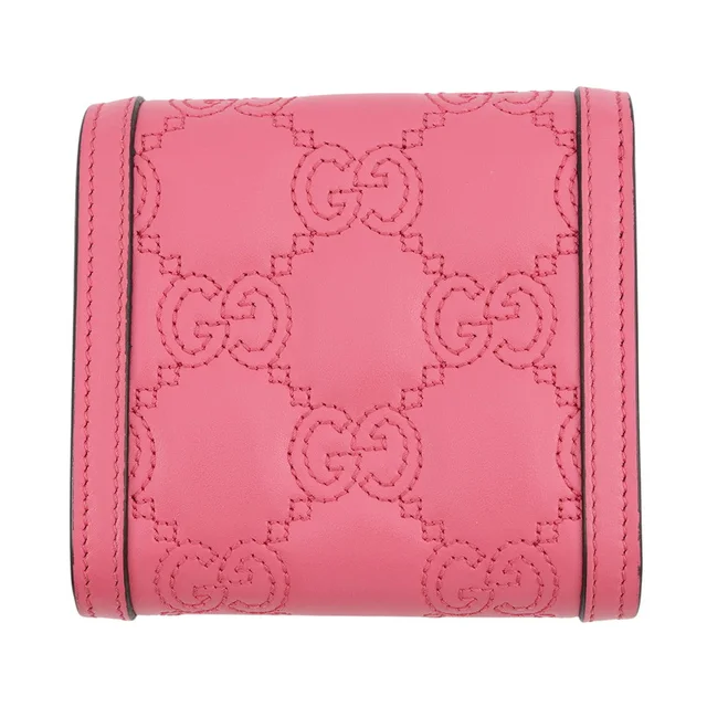 Gucci GGMatelasse Compact Wallet Pink723799 Leather in Leather from GALLERY RARE, photo 2 of 2