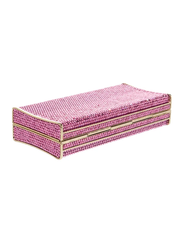 Judith Leiber Crystal Minaudière in pink Leather from The RealReal, photo 5 of 6