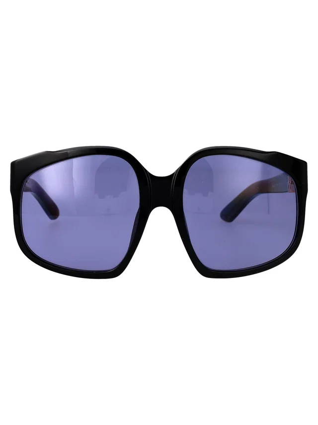Miu Miu 0mu Purple-Tinted Sunglasses — Black Acetate in Black from HEWI