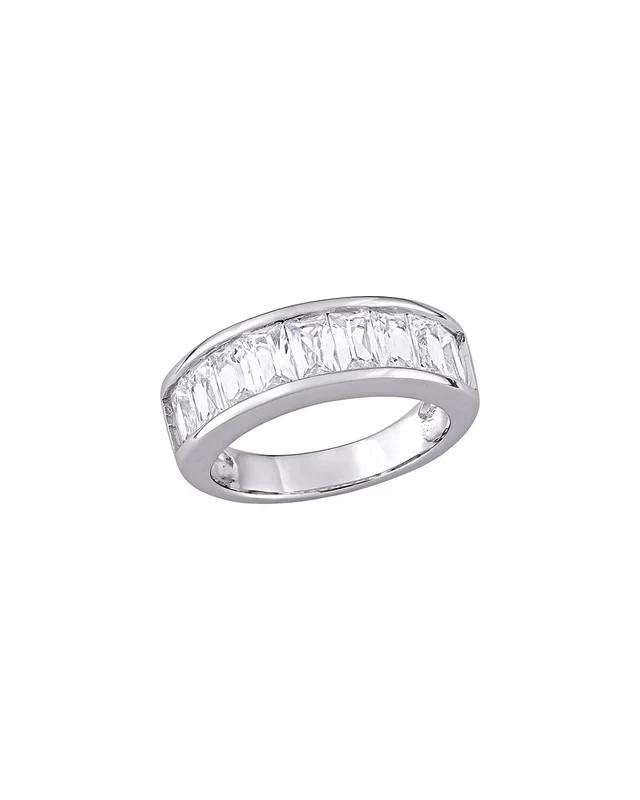 Rina Limor Silver 2.70 ct. tw. Lab-Grown Created White Sapphire Semi-Eternity Anniversary Ring, image 1 of 1 from Rue La La