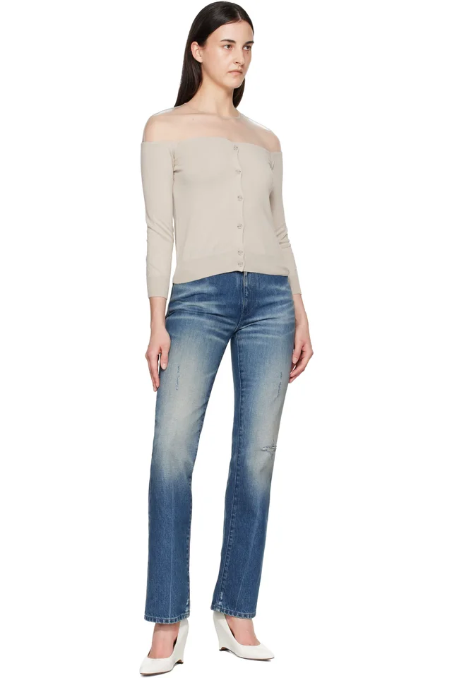 MM6 Maison Margiela Blue Straight-Leg Jeans, photo 4 of 4 from SSENSE