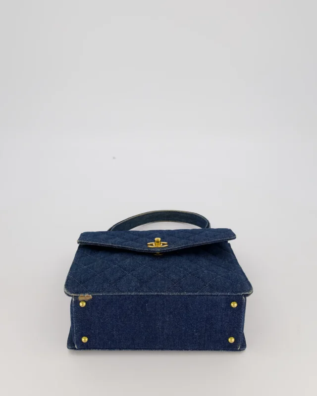 Chanel Vintage Denim Medium Top Handle Bag in Denim from Sellier, photo 17 of 18