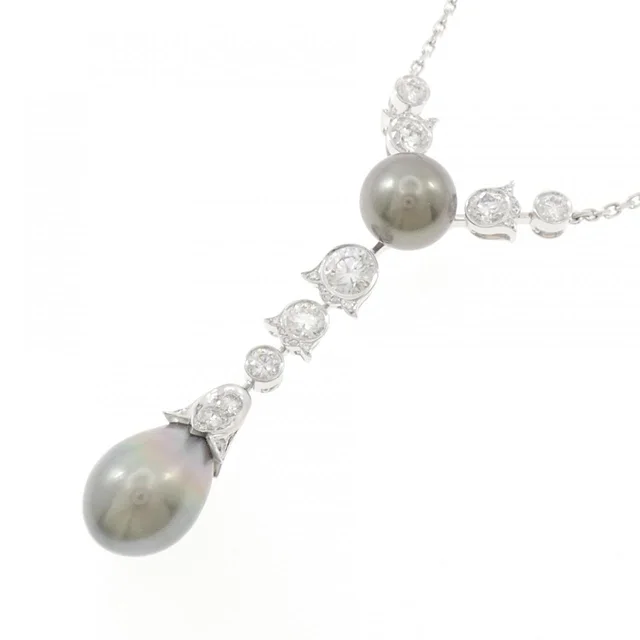 Cartier Dune 750 White Gold Diamond Black Pearl Necklace in Black from LuxUness, photo 2 of 2