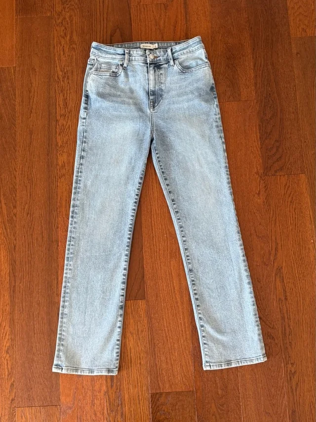 SIMKHAI High Rise Straight Leg Jeans Size 29 in blue from Poshmark