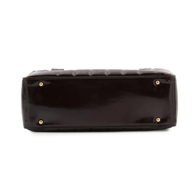 Chanel CC Logo Chocolate Bar tote Brown Patent Leather in Brown Patent leather from GALLERY RARE, photo 4 of 17