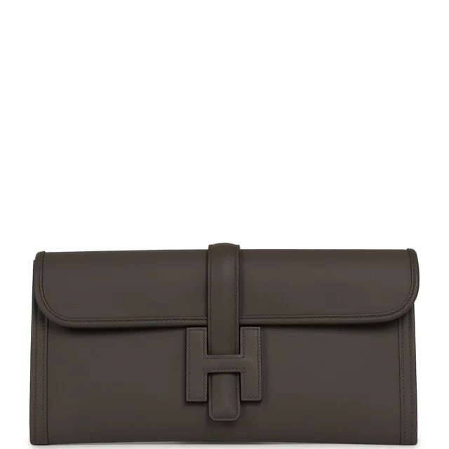 Hermès Jige Elan 29 Etain Swift in Taupe Swift leather from Madison Avenue Couture