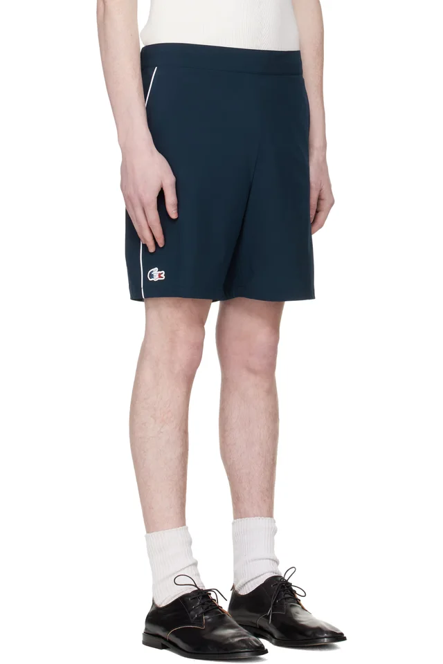Lacoste Navy French Tennis Team Shorts, photo 2 of 2 from SSENSE