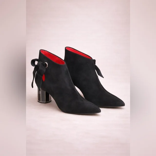 Proenza Schouler Black Ankle Boots With Red Interior in black|red from Poshmark