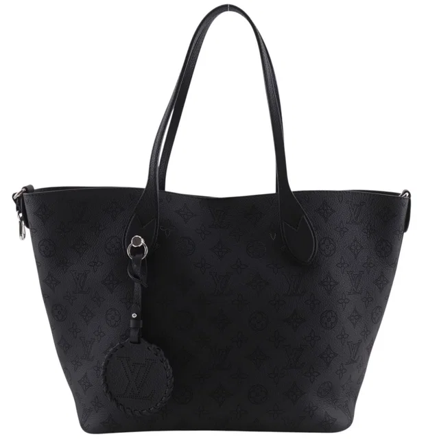 Louis Vuitton Blossom MM Monogram Mahina Noir Black Tote Bag in Black from The Reluxe