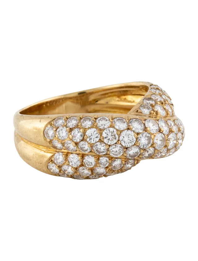 Van Cleef & Arpels Diamond Crossover Band in multicolor from The RealReal