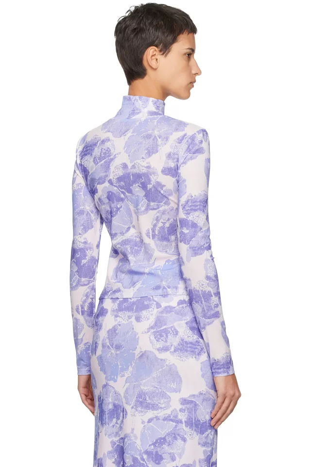 Staud Purple Helvin Turtleneck, photo 3 of 4 from SSENSE