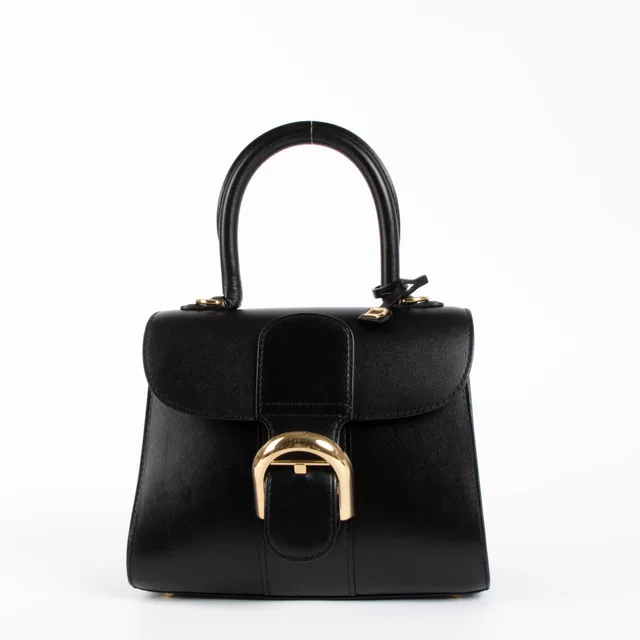 Delvaux Black Box Calf Brillant Mini Bag in Black Box leather from Labellov