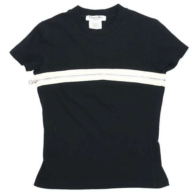 Dior 2001 Zipper T-shirt Black #36 in Black from AMORE Vintage Tokyo
