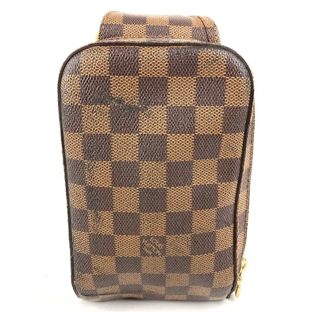 Louis Vuitton Belt Bag Geronimos Vintage Damier Canvas Ebene Brown in Brown Canvas from The Reluxe