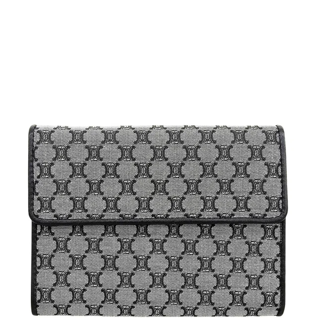 Celine Canvas Macadam Pattern Wallet Grey in Grey Canvas from VINTAGE QOO TOKYO