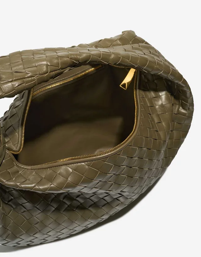 Bottega Veneta Jodie Medium Lamb Olive in Green, Grey Lambskin from SACLÀB, photo 9 of 9