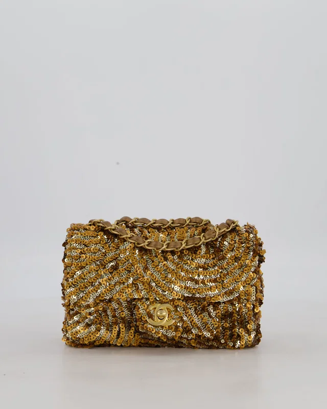 Chanel Classic Single Flap Bag in Gold Lambskin from Sellier