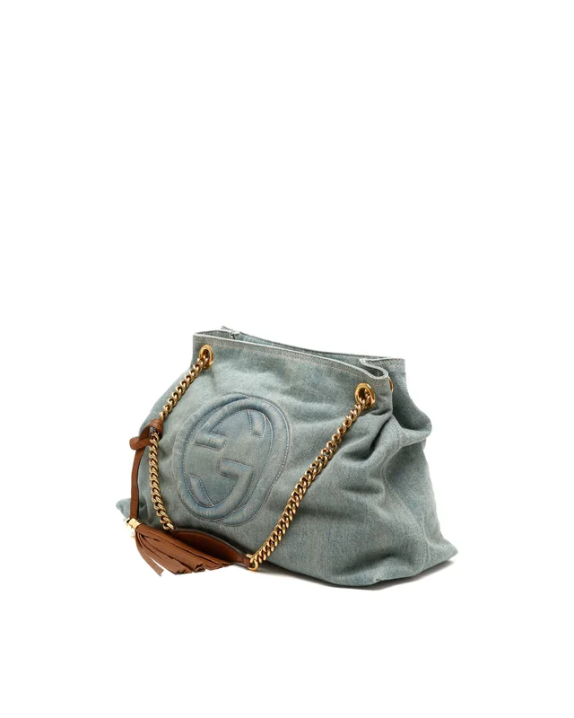 Gucci Soho Chain Tote Bag in Denim from A Retro Tale, photo 2 of 7