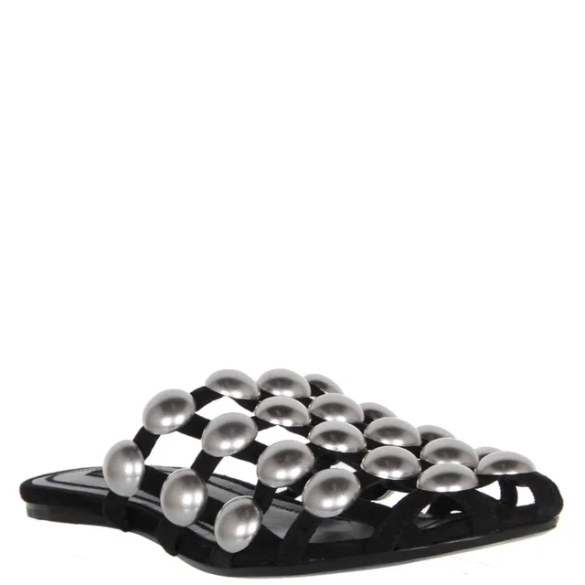Alexander Wang Amelia Studded Flats Suede, Black/Rhodium from Cultstatus, photo 1 of 1