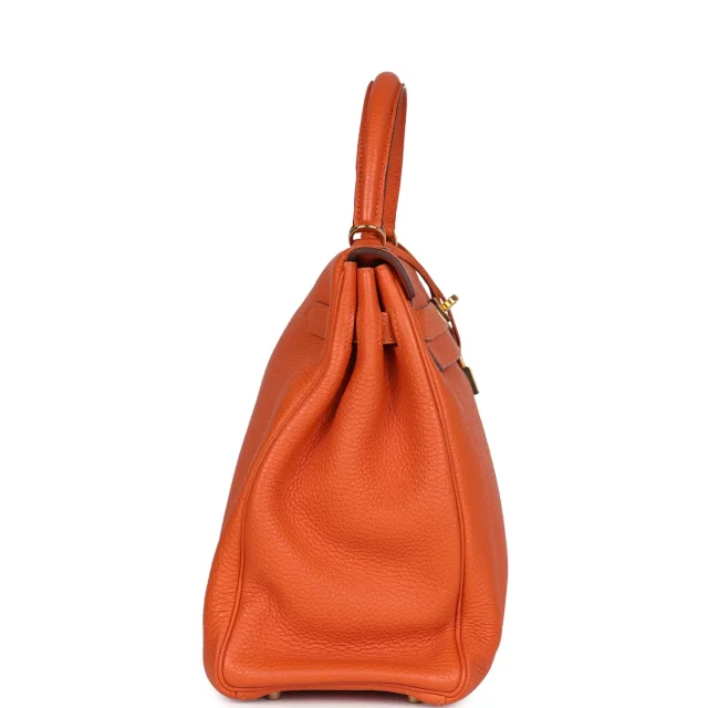 Hermès Kelly Retourne 35 Orange Togo Gold Hardware in Orange Togo leather from Madison Avenue Couture, photo 3 of 9