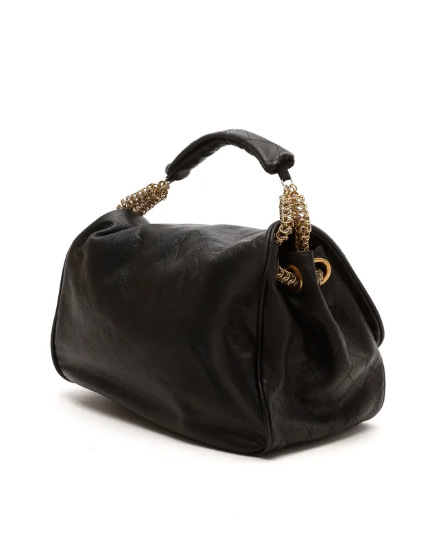 Chanel Large Rock and Chain Accordion Flap Bag in Leather from A Retro Tale, photo 3 of 11
