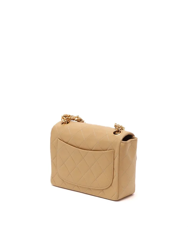 Chanel Mini Square Single Top Handle Flap Bag in Leather from A Retro Tale, photo 3 of 12
