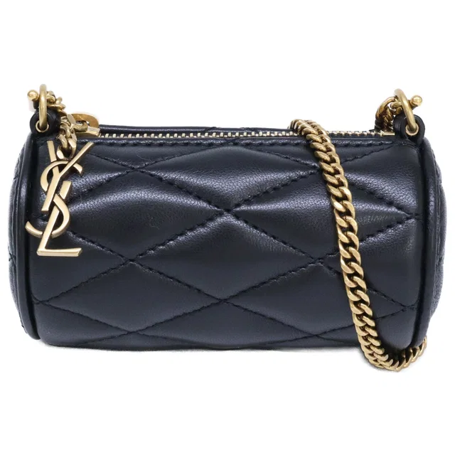 Saint Laurent Lambskin Sado Micro Tube Chain in Lambskin from The Reluxe