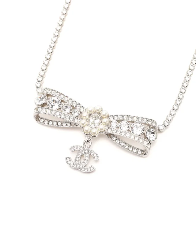 Chanel Coco Mark Rhinestone Bow Choker from A Retro Tale, photo 4 of 5