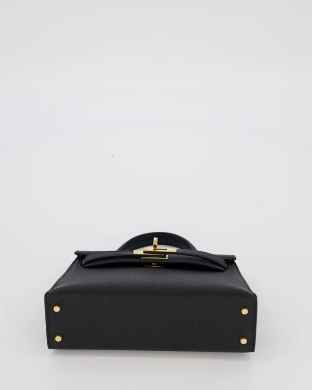 Hermès Mini Kelly II Sellier Bag Black Epsom Leather in Black Epsom leather from Sellier, photo 20 of 21