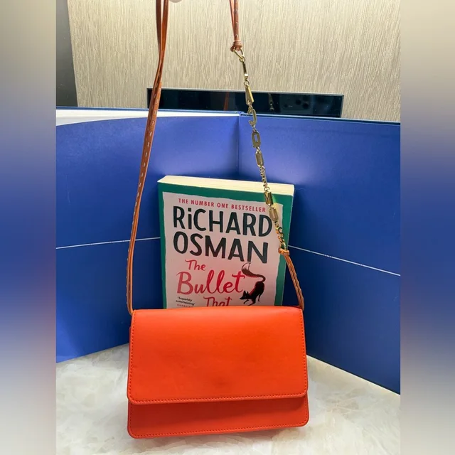 Jacquemus Crossbody With Gold Chain Accent in orange Leather from Poshmark