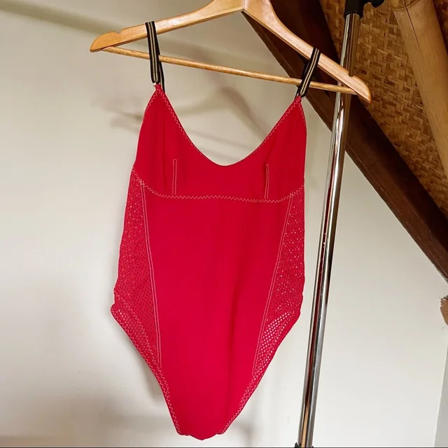 Stella McCartney Red One-Piece Swimsuit in gold|red from Poshmark