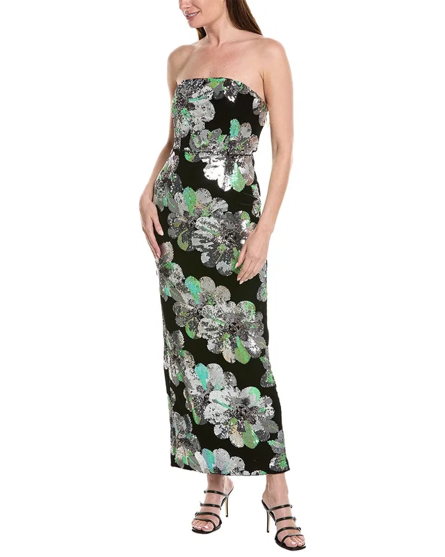 Milly Orion Velvet Floral Sequins Maxi Dress, image 1 of 1 from Gilt