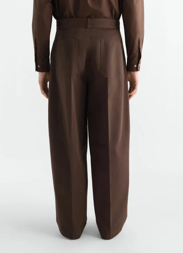 Lemaire barrel pants in polycotton twill, photo 4 of 5 from SENSER