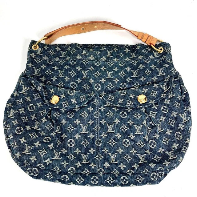 Louis Vuitton Shoulder Bag Daily GM Monogram Denim Canvas Blue in Blue Canvas from The Reluxe