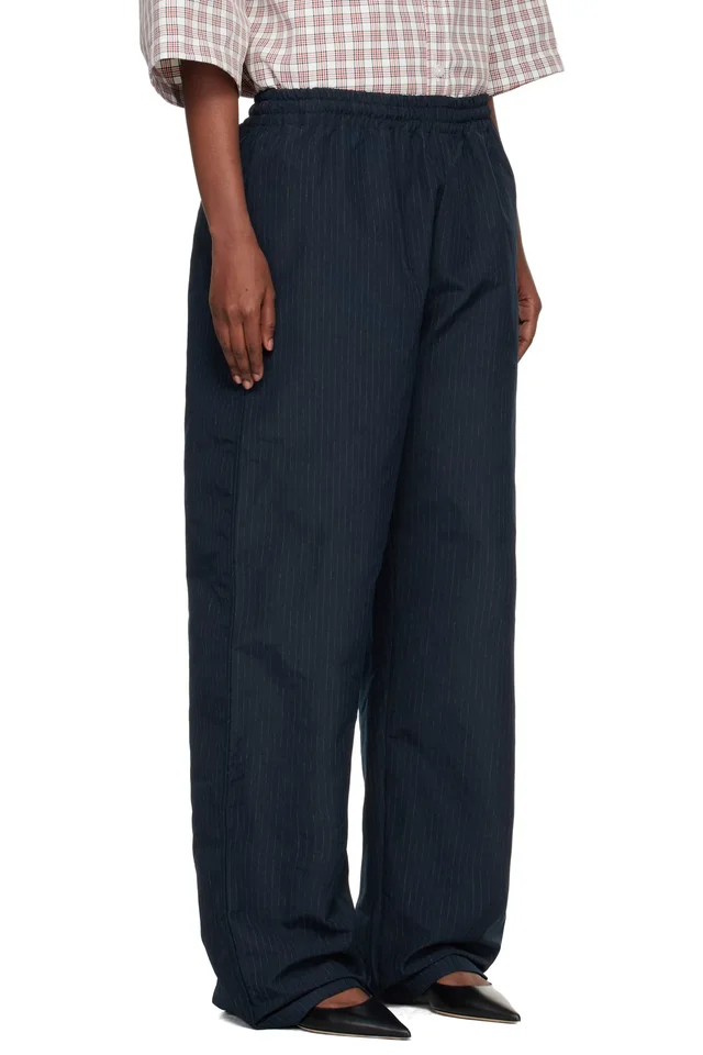 WILLY CHAVARRIA Navy Ruff Rider Track Pants, photo 2 of 4 from SSENSE