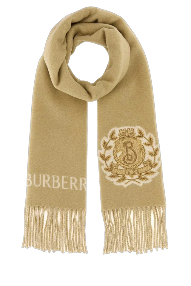 Burberry Cashmere Scarf — Beige Exterior: Scarfs in Beige Cashmere from HEWI