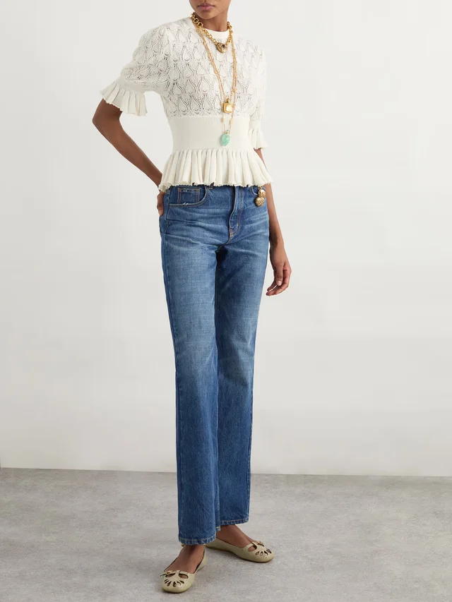 CHLOÉ High-rise straight-leg jeans in Blue, photo 2 of 2 from NET-A-PORTER (Canada)