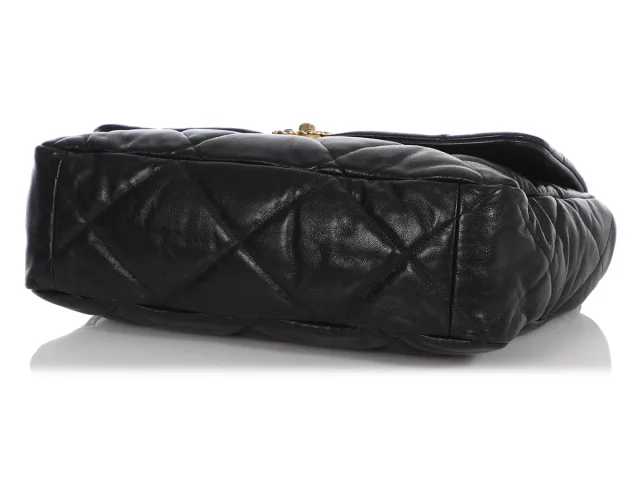 Chanel Maxi Black Quilted Goatskin 19 Flap in Black Goatskin from Ann's Fabulous Finds, photo 7 of 10