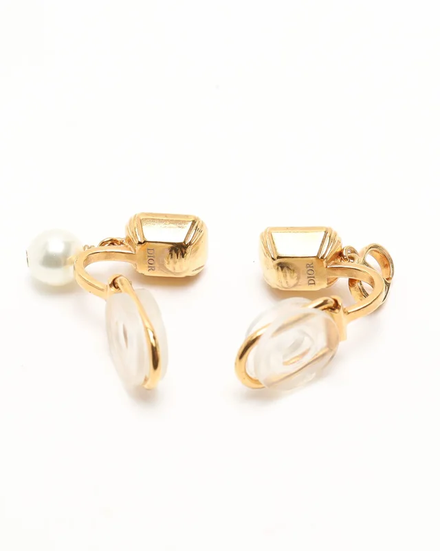Dior Rhinestone and Pearl Clip-on Earrings from A Retro Tale, photo 4 of 4