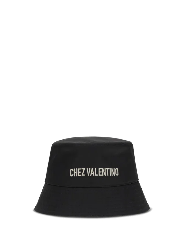 Valentino Garavani 8y2hga11und Bucket Hat — Black Cotton in Black from HEWI