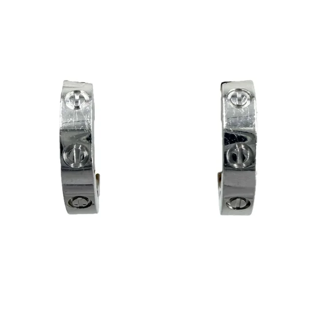 Cartier Earrings Hoop Mini Love Bismotif Small White Gold in White from The Reluxe