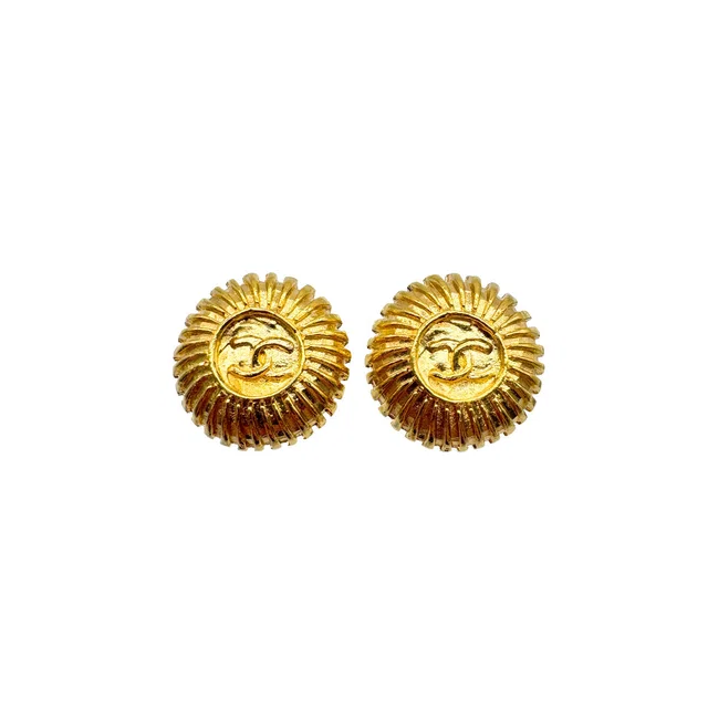 Chanel Vintage Earrings Cocomark Round Accessory from Luxury Promise