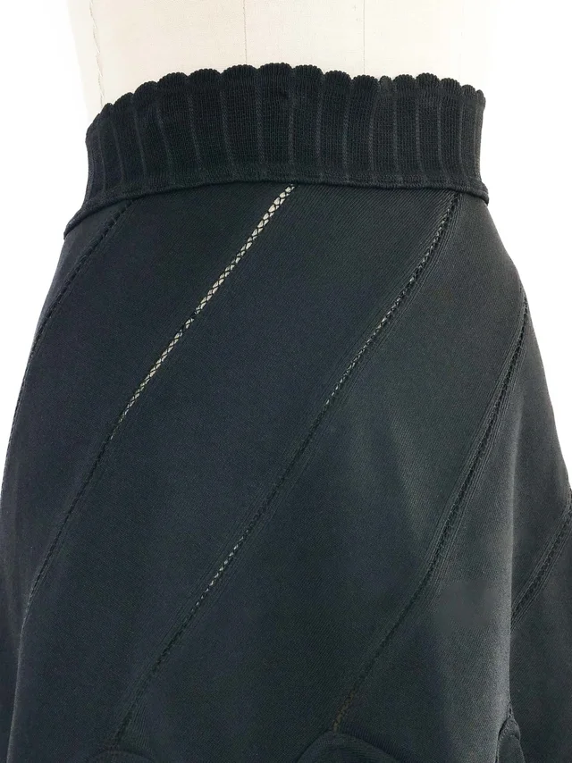 Alaïa Black Knit Mini Skirt in Black from Arcade Vintage, photo 2 of 2