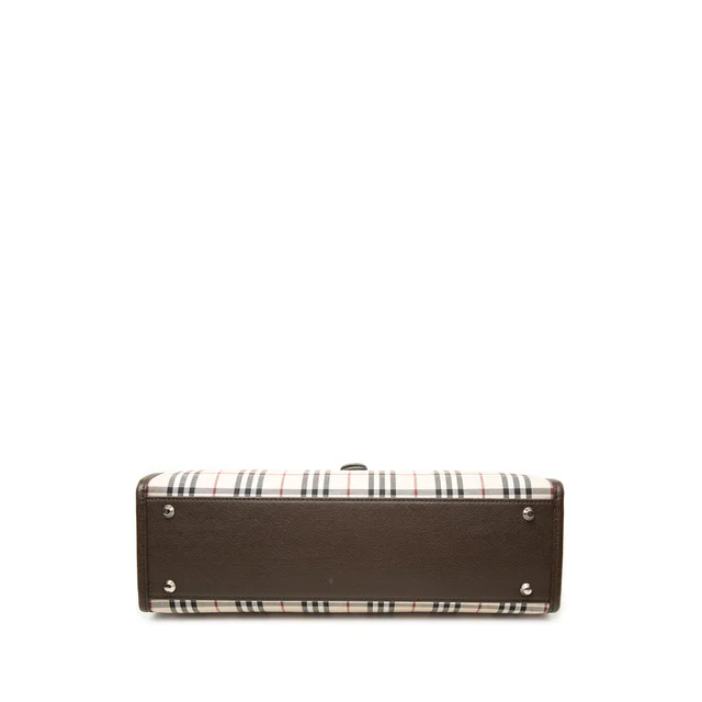 Beige Burberry House Check Canvas Handbag in Beige Canvas from Designer Revival, photo 3 of 6