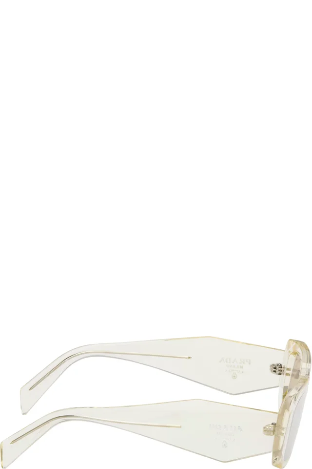Prada Eyewear Yellow 'Prada Symbole' Sunglasses, photo 2 of 4 from SSENSE